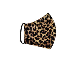 Load image into Gallery viewer, Masque lavable en velours - Motif léopard
