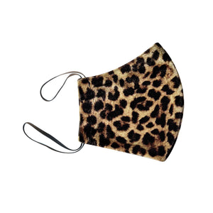 Masque lavable en velours - Motif léopard